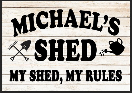 Personalised shed workshop - personalised,