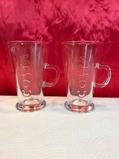 2 COSTA COFFEE GLASSES V SHAPE