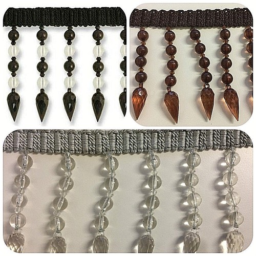 Long beaded trim for curtain - beaded,