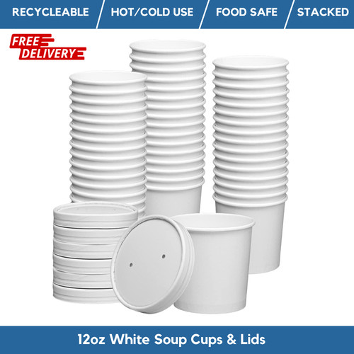Disposable white soup - disposable,