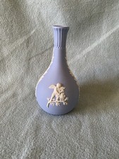 Wedgwood Blue Jasperware Bud Vase 13.5cm Tall