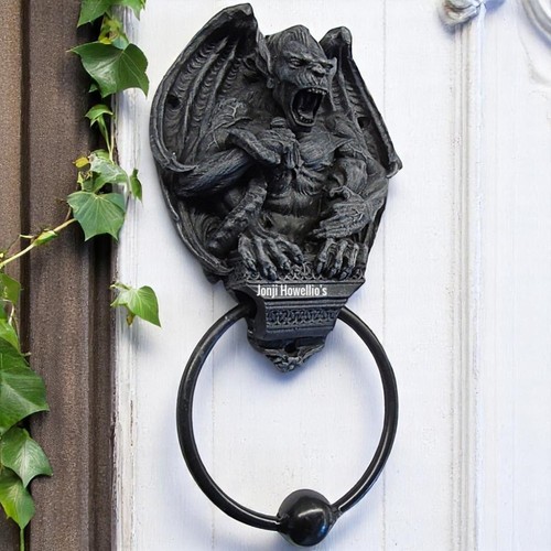 Grotesque greeting door - greeting,