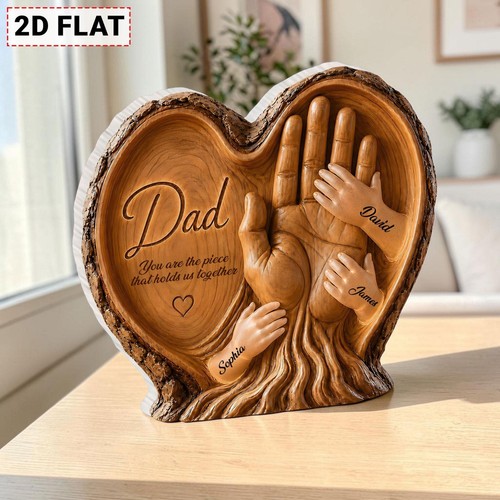 Personalized faux wood dad - personalized,