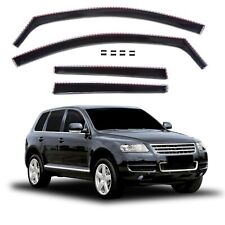 Wind Deflectors GP Rain Deflectors For VW Touareg 2003-2010 4pc Set Black