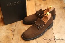 Gucci Brown Suede Silver Bit