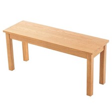 Dining Bench, 100cm Oak Bench, Wooden Bench for Dining Table, Kitchen or Hallway