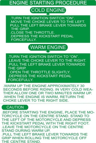 Suzuki fz50 start procedure - fz50,