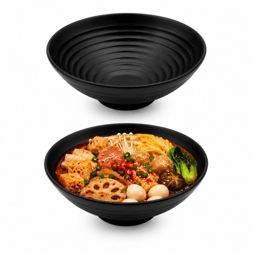 2pack 22cm black melamine - black,
