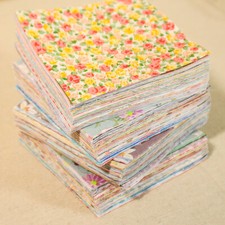 100 Mix Charm Pack Cotton Squares Patchwork Quilting Fabric Bundle Scraps Lot