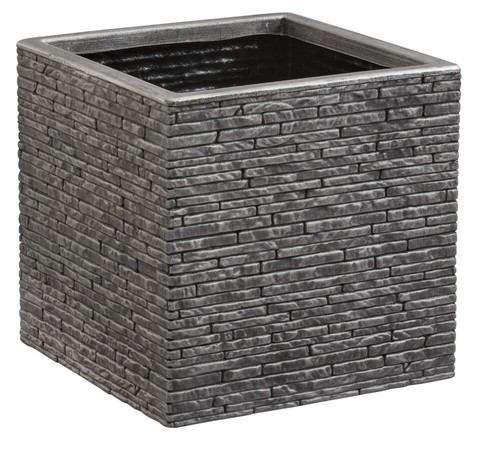 Strata slate square planter - square,
