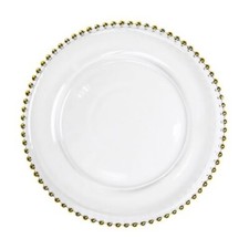 13" Decorative Charger Glass