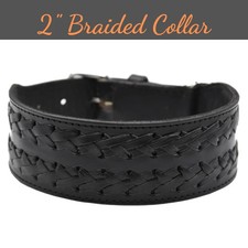Genuine Leather Braided Dog