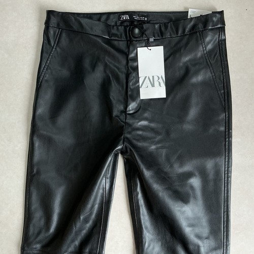 Ladies zara skinny black faux - skinny,