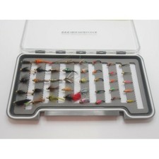 Boxed trout flies 40 Gold Bead Buzzers & Nymph Mixed Size, Fly Fishing