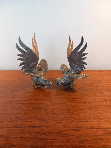 Pair vintage silver - a,