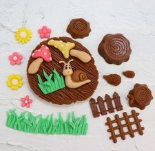 Mushroom Fence Cute Silicone Fondant Mould Cake Chocolate Icing Sugar Craft Mold