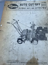 Ryan Auto Cut Off For Heavy Duty Sod Cutter Owners  Manual 1972