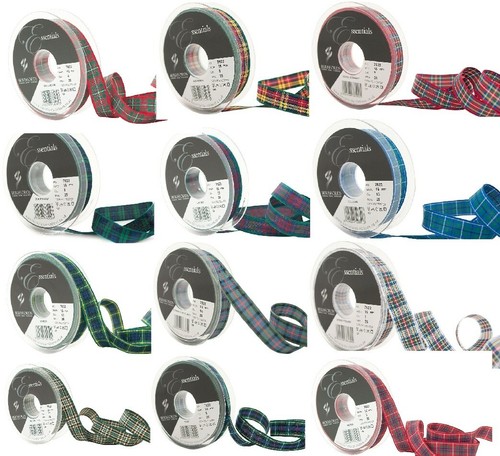 Berisfords tartan ribbon 25m - berisfords,