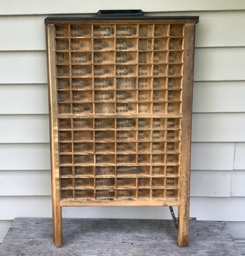 Antique wooden printers drawer - antique,