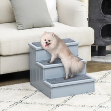 PawHut 3 Step Wooden Dog Steps