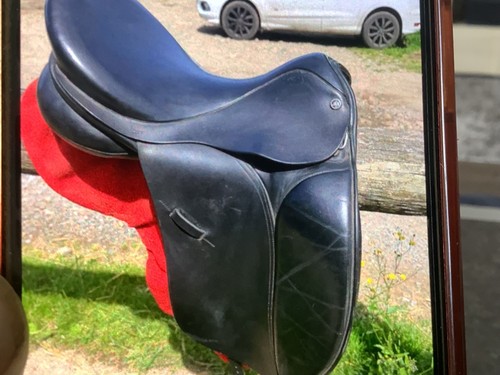 Used black dressage saddle