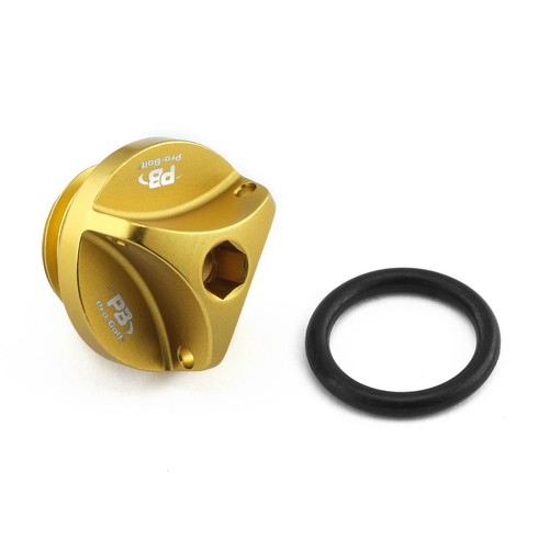 Aluminium oil filler cap gold - oil,
