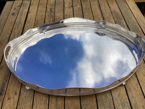 Vintage silver plated serving - silver,