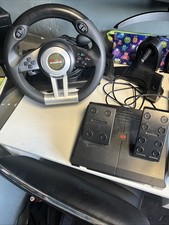 Steering Wheel With Gear Shift, Pedals And Steering Wheel Sturdier For Gaming