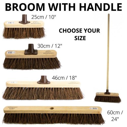 Stiff garden broom head and - head,