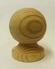Untreated Wooden Ball Finial