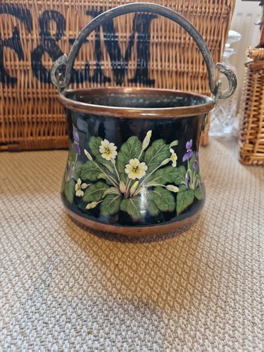 Hand painted flowers copper - flowers,