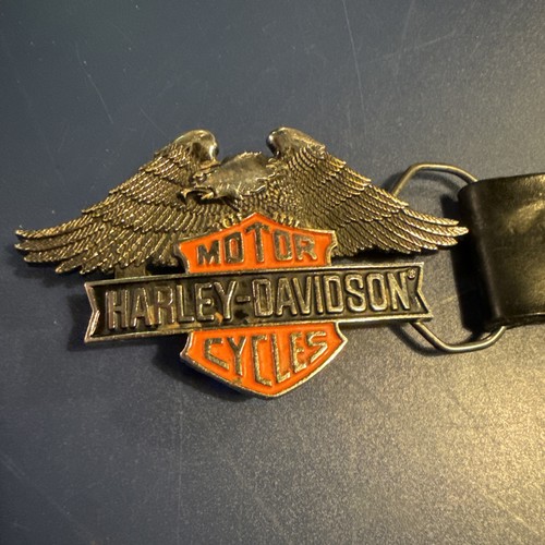 Brass buckle harley davidson - brass,