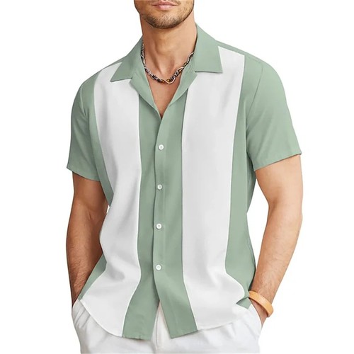 Men bowling shirt - men, cuban
