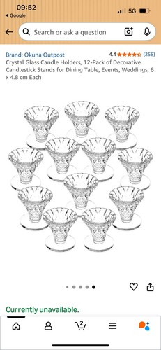 Crystal glass candle - 12,