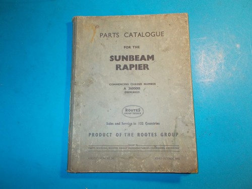 1955 sunbeam rapier parts - rapier,