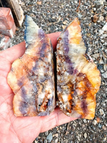 Blue john fluorite crystal - blue,