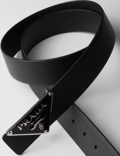 Prada belt black leather - black,
