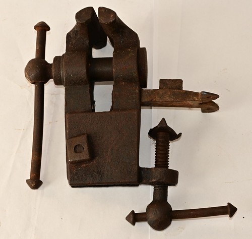 Vintage bench vice with - vice,