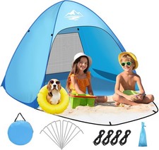 Purebox Beach Tent Pop Up Small for 1-2 Person, UV 50+ Baby Beach Tent Canopy