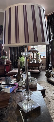 Glass chrome table lamp - &,