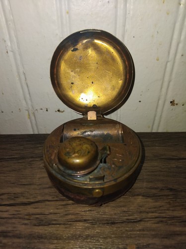 Victorian traveling inkwell - traveling,