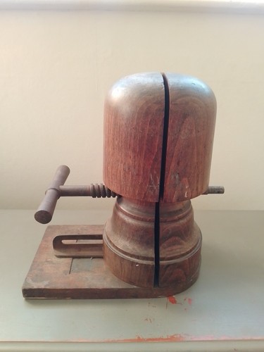 Antique vintage wooden hat - vintage,
