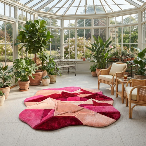 Hand tufted wool round area - round,