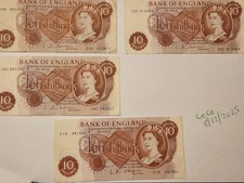 4x Bank of England 10 Shilling