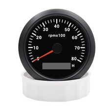 85MM Tachometer 0-8000RPM Rev Counter Gauge Hour Meter for Car Boat Truck Engine