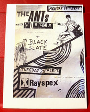 Adam And The Ants/X-Ray Spex 1977 Gig Flyer Art PICTURE/PRINT 5" x 3.5" Mini
