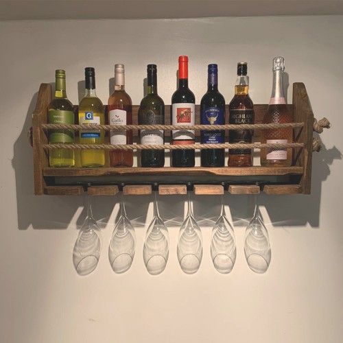Wine rack glass rustic - -, 6
