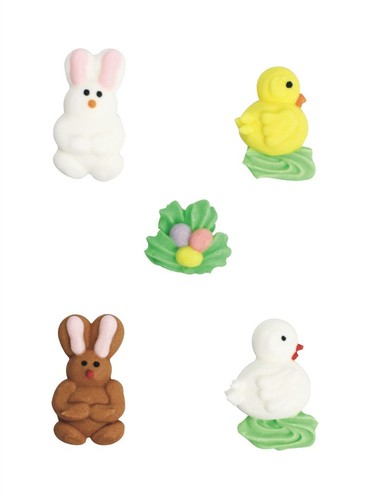 Easter rabbit and chick - and,