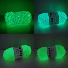 Weave Knitting Wool Yarn Glow in the Dark Hand Knitted Luminous Chunky Yarn 50g