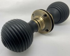 Brass Wood Beehive Door Knob